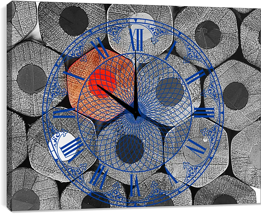 Часы картина - Карандаши