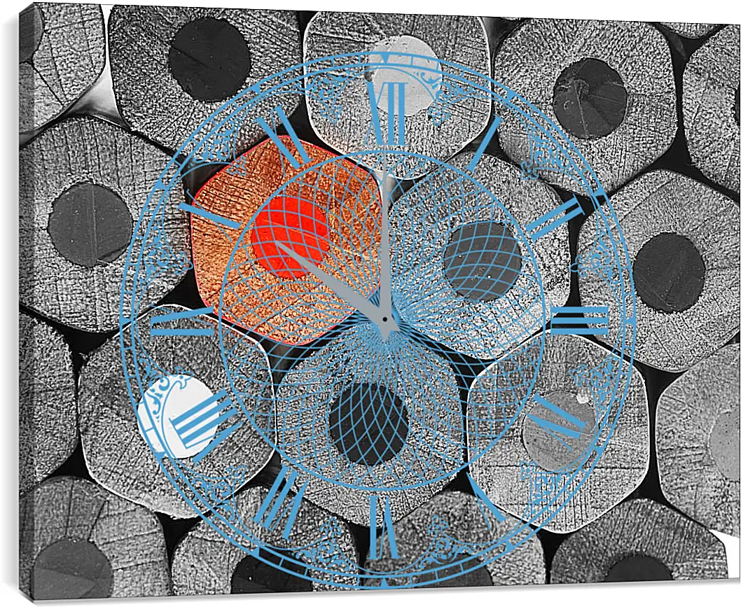 Часы картина - Карандаши