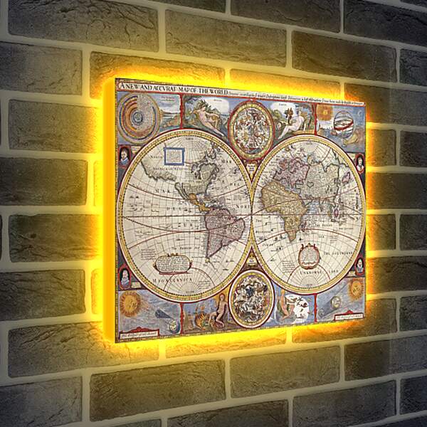 Лайтбокс световая панель - Древняя карта