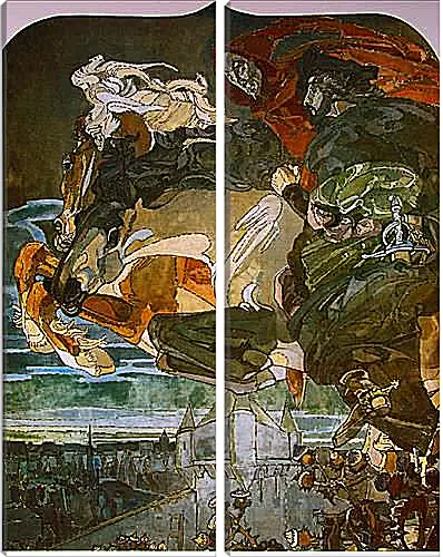 Модульная картина - Полёт Фауста и Мефистофеля. Врубель Михаил
