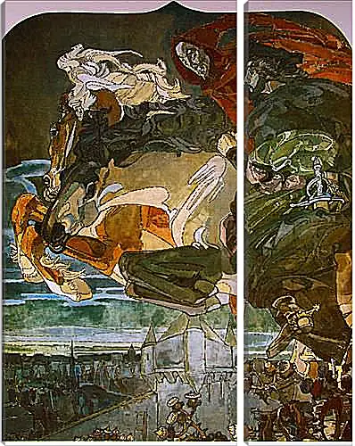 Модульная картина - Полёт Фауста и Мефистофеля. Врубель Михаил