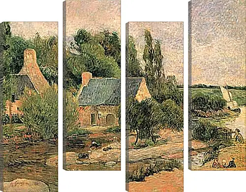 Модульная картина - Washerwomen at Pont-Aven. Поль Гоген