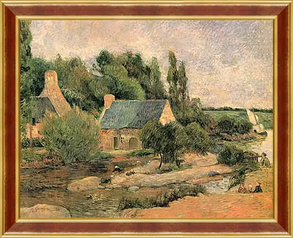 Картина в раме - Washerwomen at Pont-Aven. Поль Гоген