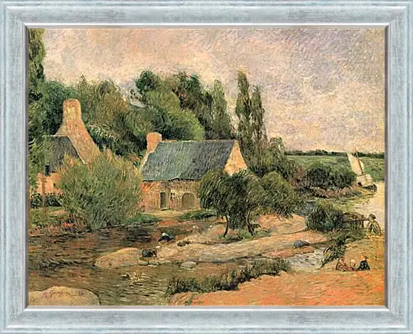 Картина в раме - Washerwomen at Pont-Aven. Поль Гоген