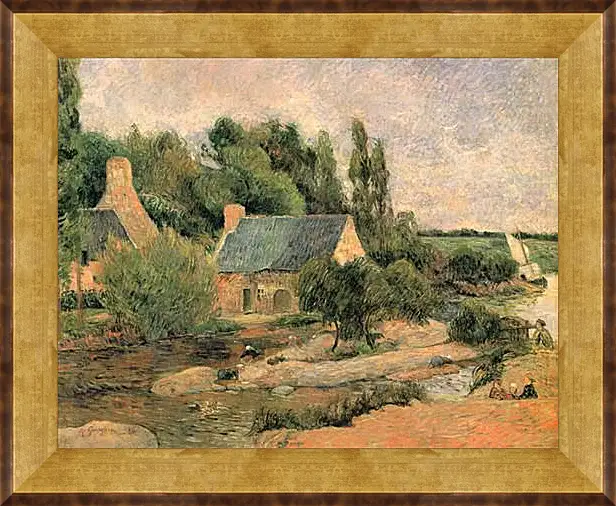 Картина в раме - Washerwomen at Pont-Aven. Поль Гоген