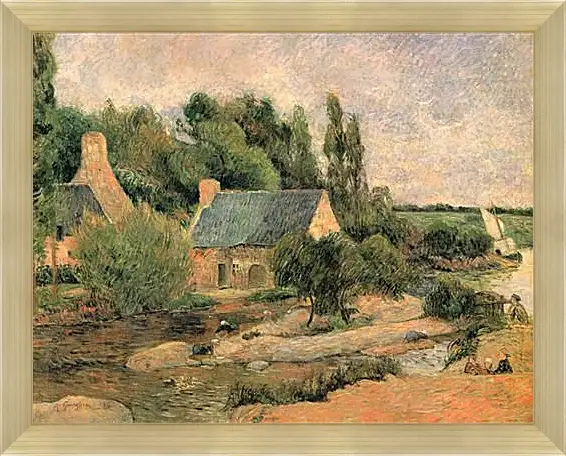 Картина в раме - Washerwomen at Pont-Aven. Поль Гоген