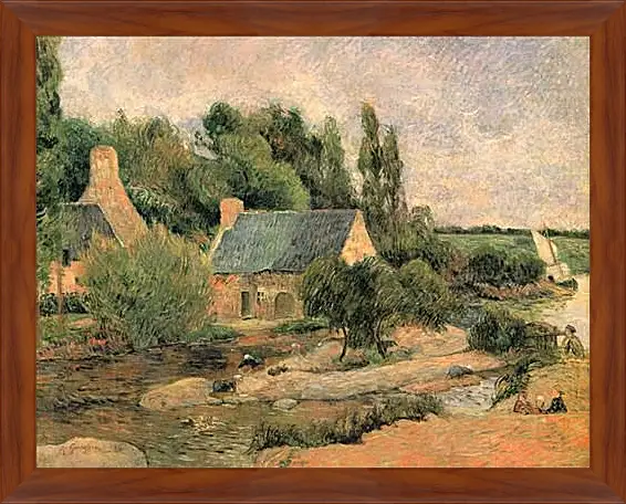 Картина в раме - Washerwomen at Pont-Aven. Поль Гоген