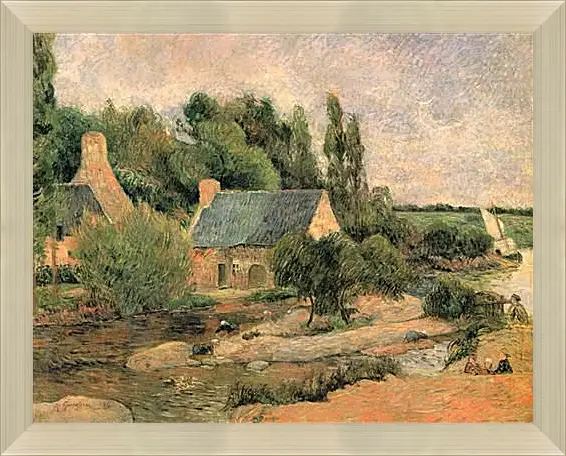 Картина в раме - Washerwomen at Pont-Aven. Поль Гоген