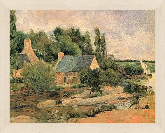 Картина в раме - Washerwomen at Pont-Aven. Поль Гоген