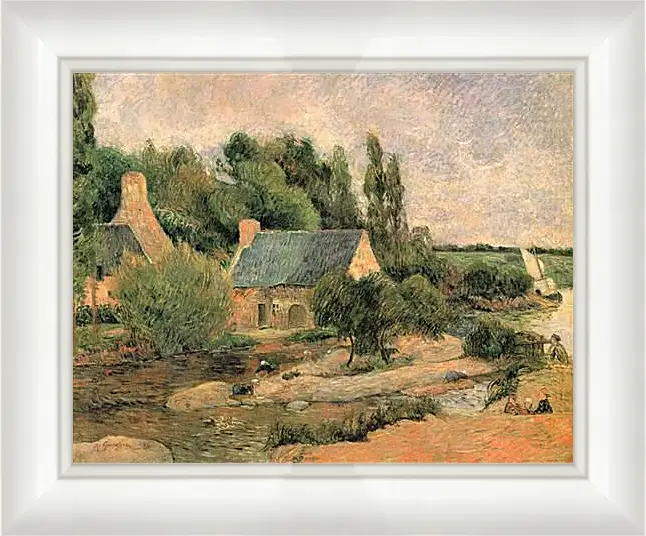 Картина в раме - Washerwomen at Pont-Aven. Поль Гоген