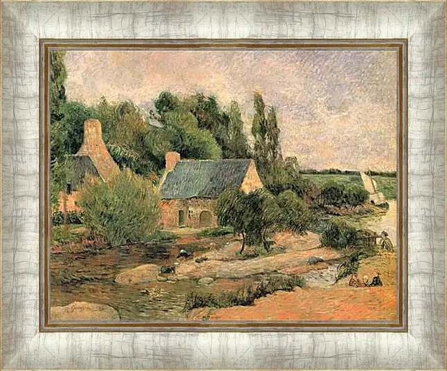 Картина в раме - Washerwomen at Pont-Aven. Поль Гоген