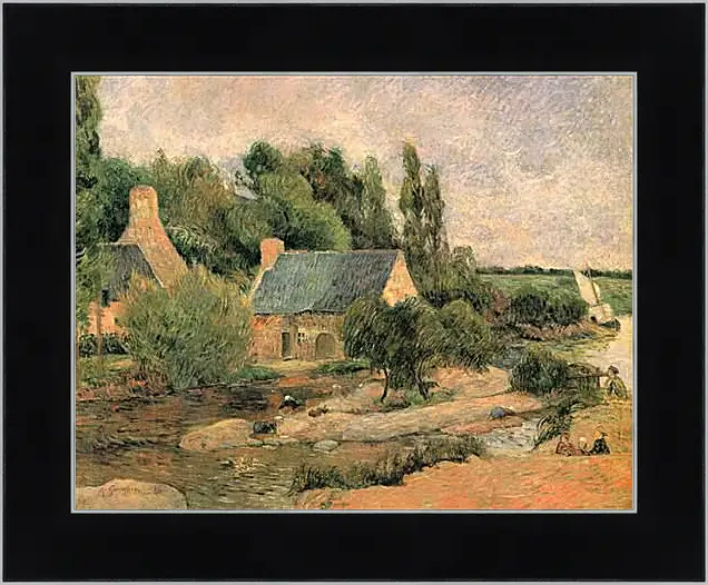 Картина в раме - Washerwomen at Pont-Aven. Поль Гоген