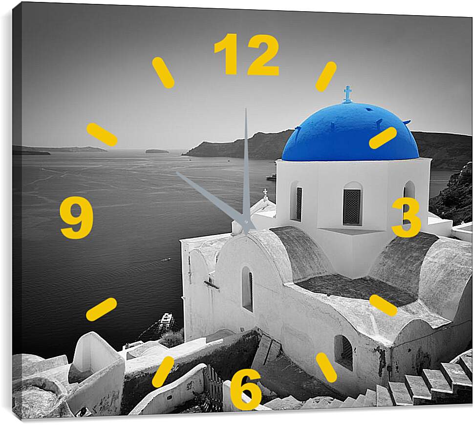 Часы картина - Город Ия на острове Санторини