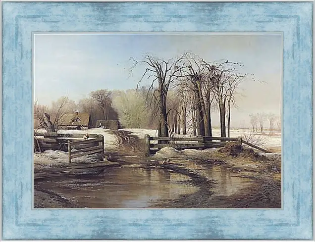 Картина в раме - Весенний день. Саврасов Алексей