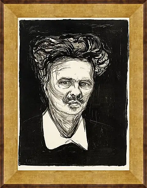 Картина в раме - August Strindberg. Эдвард Мунк