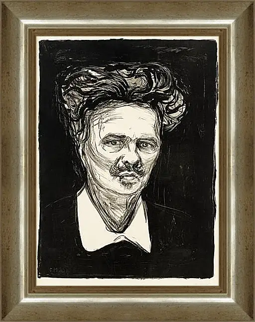 Картина в раме - August Strindberg. Эдвард Мунк