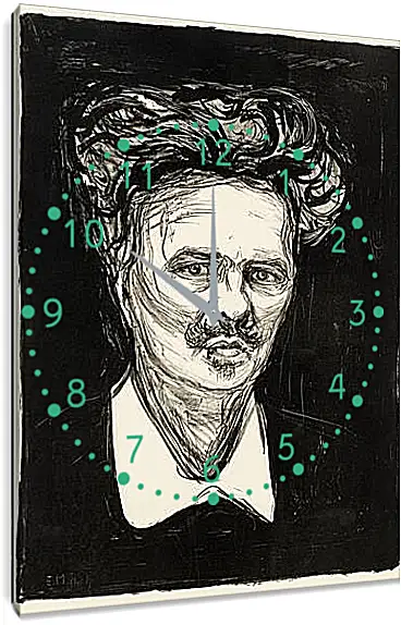 Часы картина - August Strindberg. Эдвард Мунк