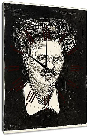 Часы картина - August Strindberg. Эдвард Мунк