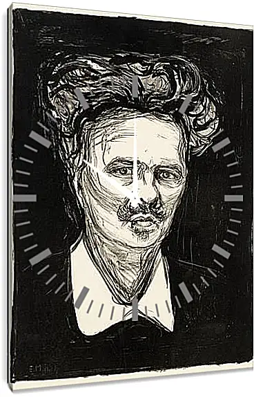 Часы картина - August Strindberg. Эдвард Мунк