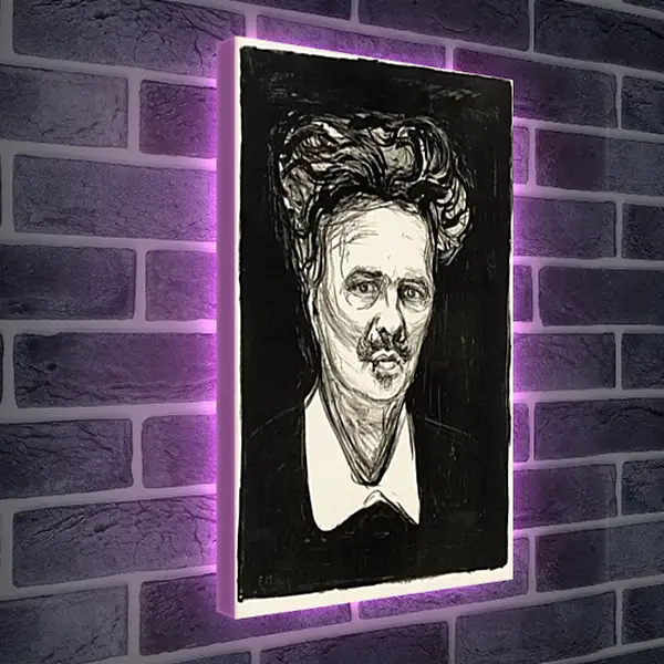 Лайтбокс световая панель - August Strindberg. Эдвард Мунк