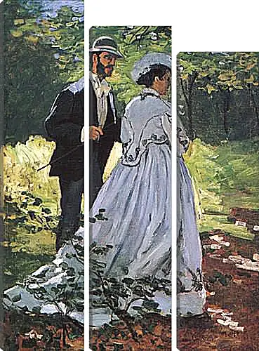 Модульная картина - The Walkers (Bazille and Camille). Клод Моне