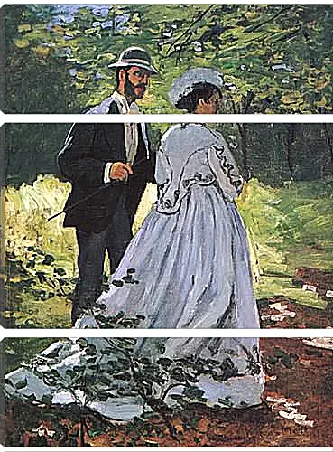 Модульная картина - The Walkers (Bazille and Camille). Клод Моне