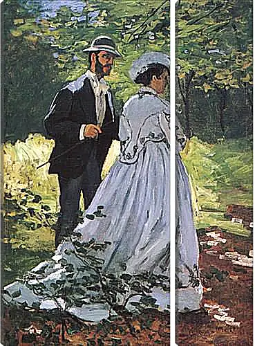 Модульная картина - The Walkers (Bazille and Camille). Клод Моне