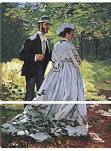 Модульная картина - The Walkers (Bazille and Camille). Клод Моне