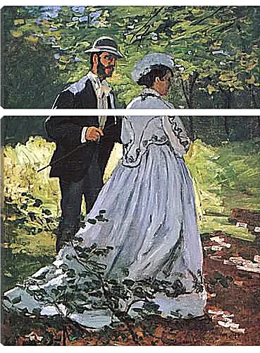 Модульная картина - The Walkers (Bazille and Camille). Клод Моне