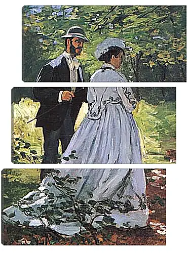 Модульная картина - The Walkers (Bazille and Camille). Клод Моне