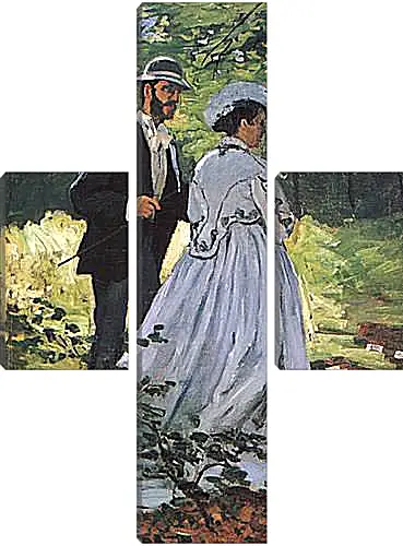 Модульная картина - The Walkers (Bazille and Camille). Клод Моне