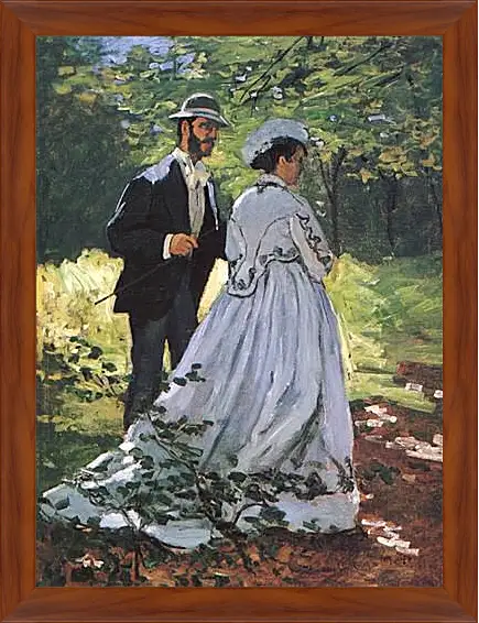 Картина в раме - The Walkers (Bazille and Camille). Клод Моне