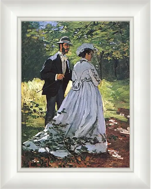 Картина в раме - The Walkers (Bazille and Camille). Клод Моне