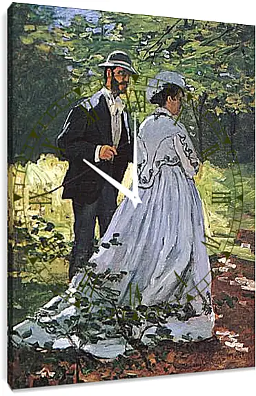 Часы картина - The Walkers (Bazille and Camille). Клод Моне