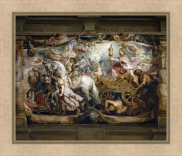 Картина в раме - Триумф Церкви. Питер Пауль Рубенс