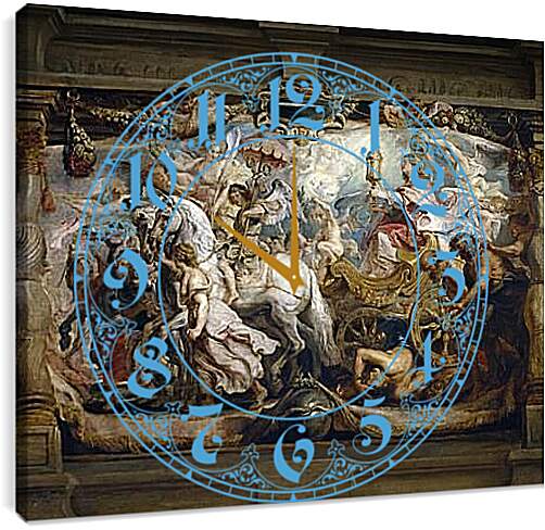 Часы картина - Триумф Церкви. Питер Пауль Рубенс