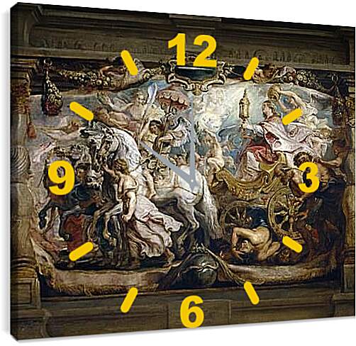 Часы картина - Триумф Церкви. Питер Пауль Рубенс