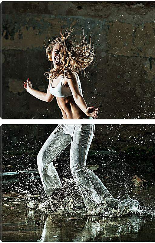Модульная картина - Танцы в воде