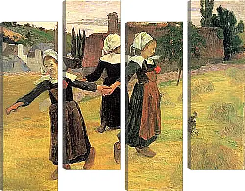 Модульная картина - Breton Girls Dancing, Pont-Aven. Поль Гоген