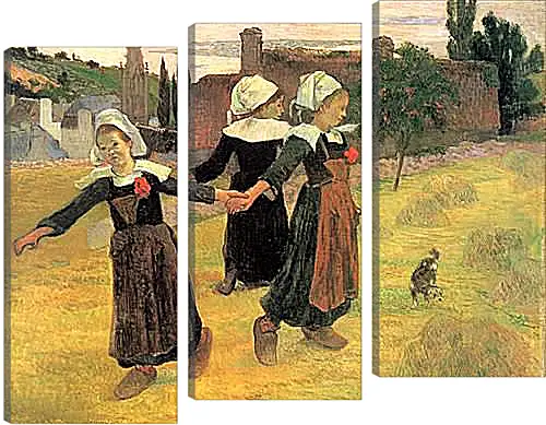 Модульная картина - Breton Girls Dancing, Pont-Aven. Поль Гоген