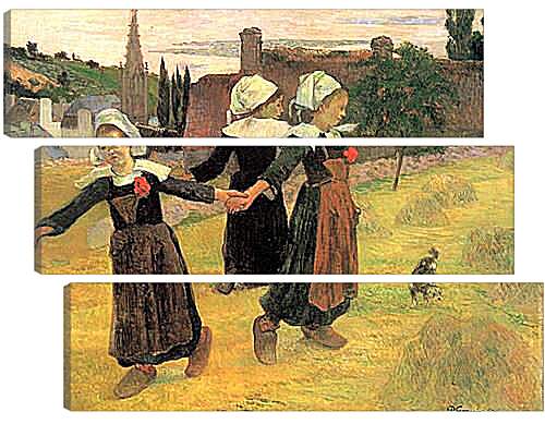 Модульная картина - Breton Girls Dancing, Pont-Aven. Поль Гоген