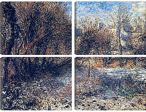 Модульная картина - Snowy Landscape. Пьер Огюст Ренуар