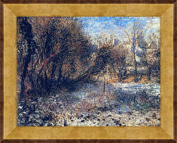 Картина в раме - Snowy Landscape. Пьер Огюст Ренуар