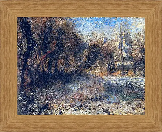 Картина в раме - Snowy Landscape. Пьер Огюст Ренуар