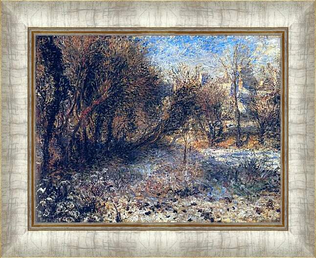 Картина в раме - Snowy Landscape. Пьер Огюст Ренуар