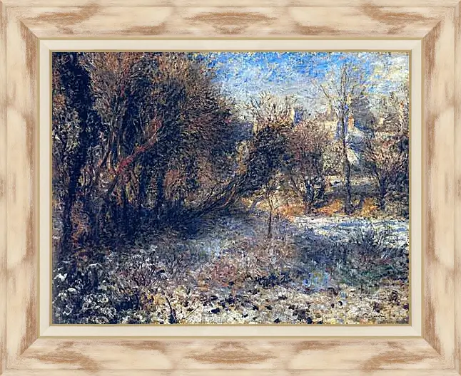 Картина в раме - Snowy Landscape. Пьер Огюст Ренуар