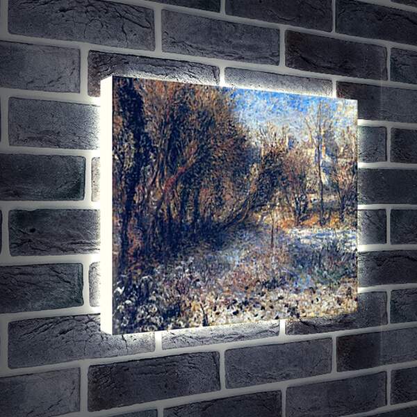 Лайтбокс световая панель - Snowy Landscape. Пьер Огюст Ренуар