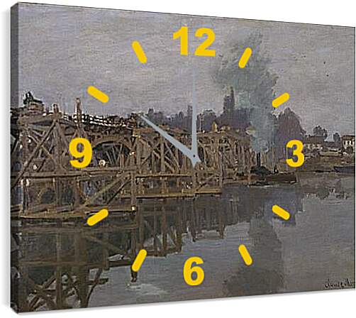 Часы картина - мост. Клод Моне