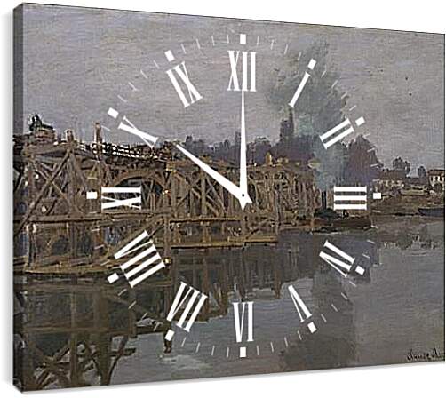 Часы картина - мост. Клод Моне
