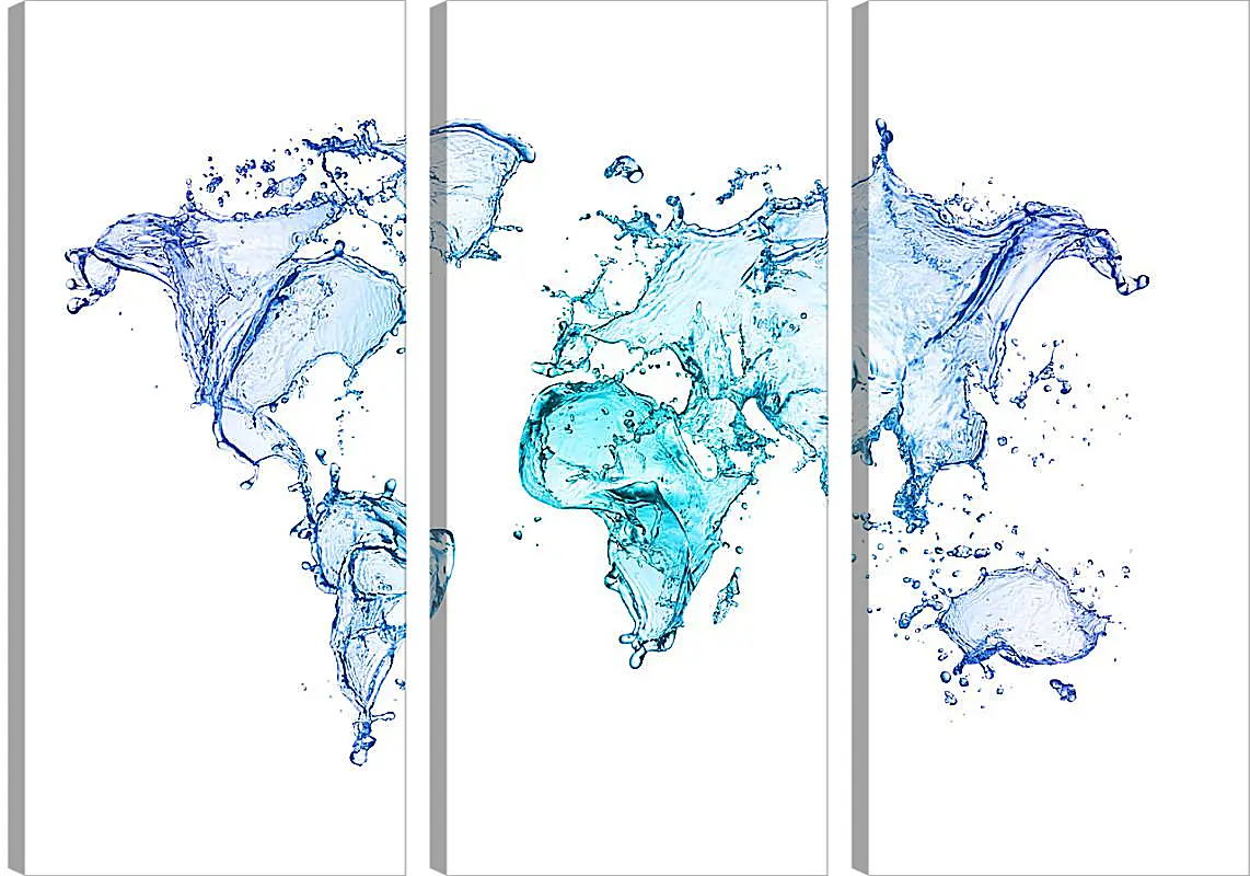 Модульная картина - Карта из воды